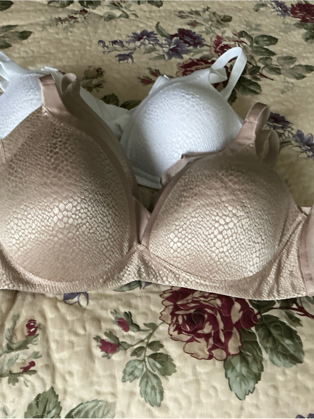 Warner's Beige and White Smooth Molded T-Shirt Bras  SIZE 40B 4 bras